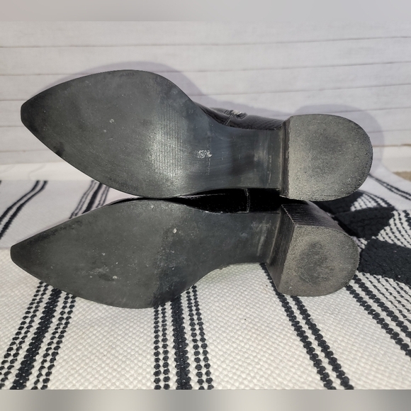 Everlane The Boss Boot Pointed Toe Block Heel in Patent Black Leather, sz 7.5 - Picture 12 of 16